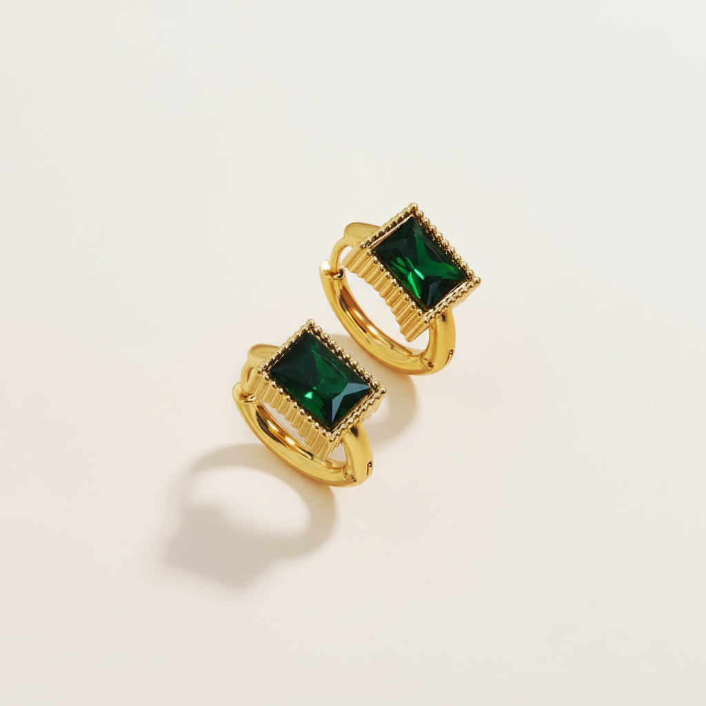 EXCUSITE GREENSTONE EARRINGS