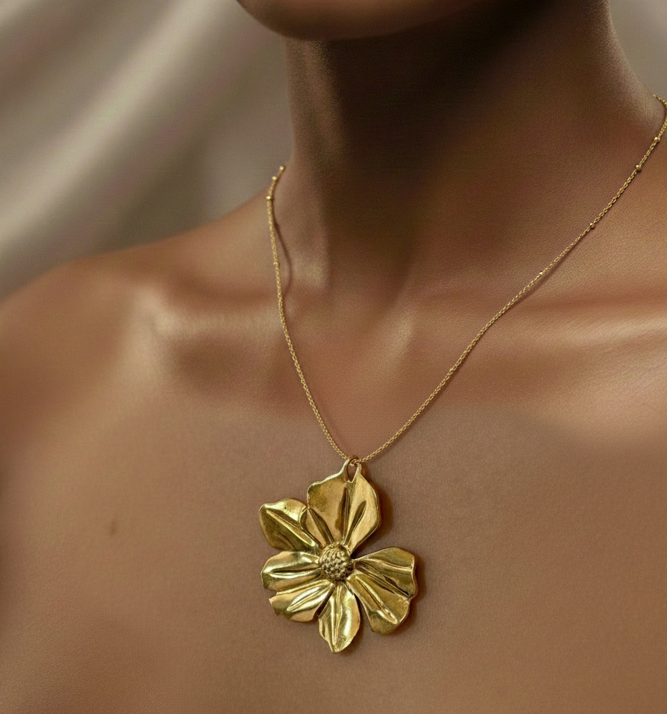 FLORAL STATEMENT NECKLACE