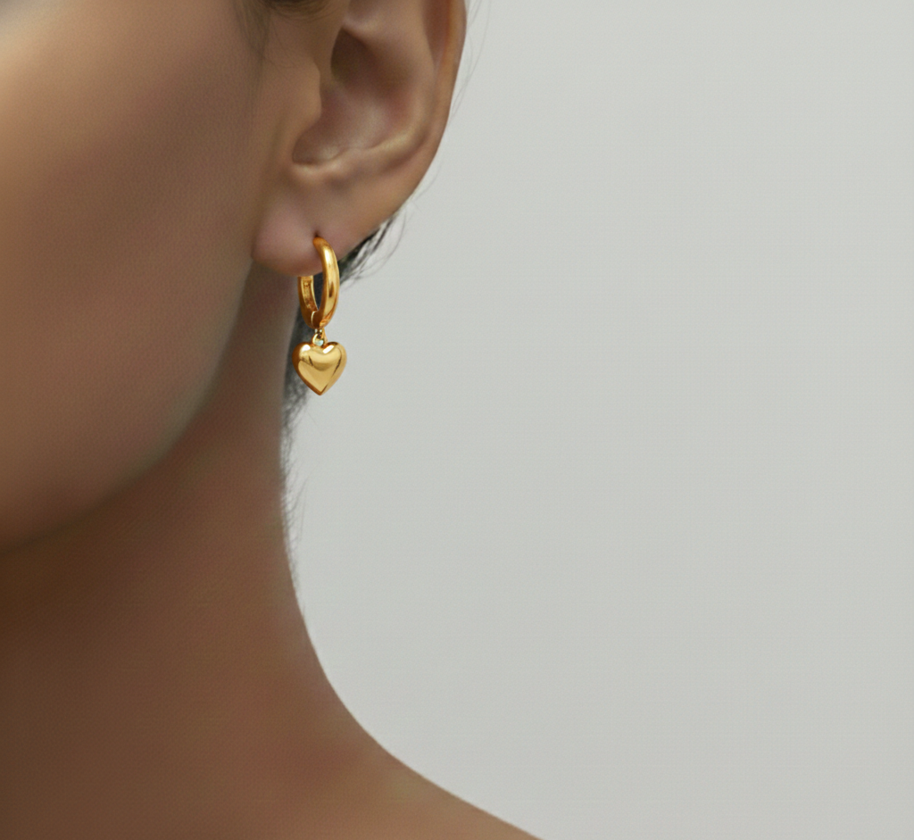 HANGING HEART EARRINGS