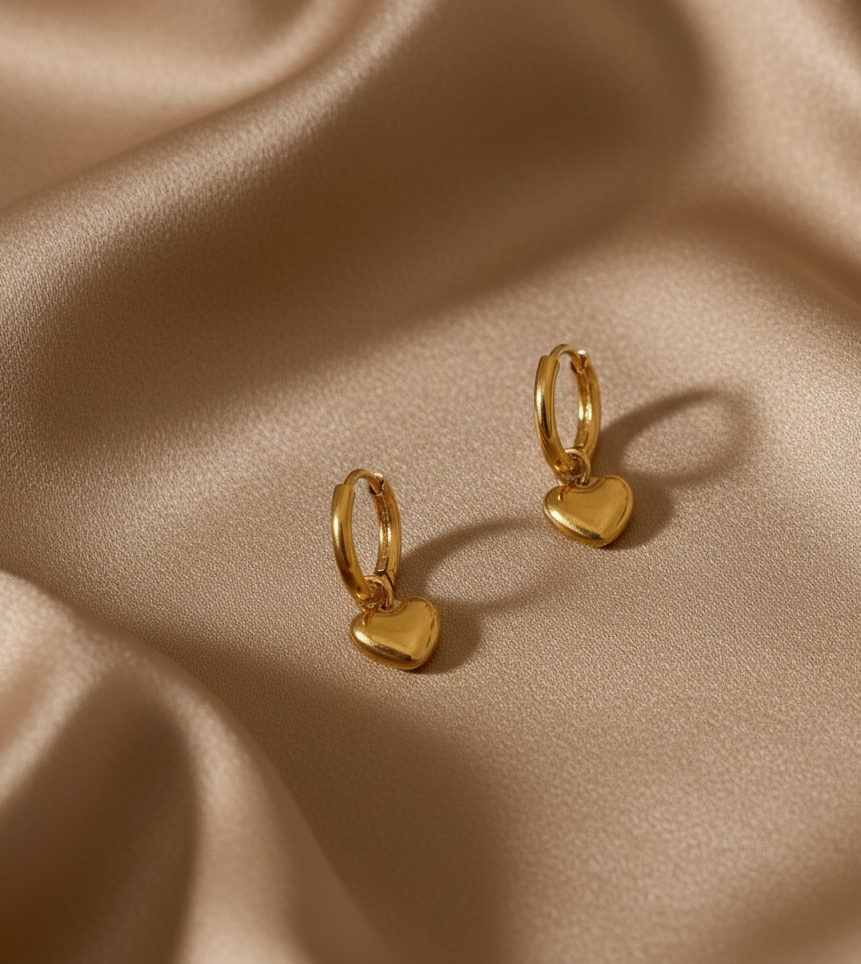 HANGING HEART EARRINGS