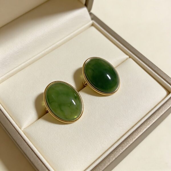 GREEN PEARL-LIKE EARRING