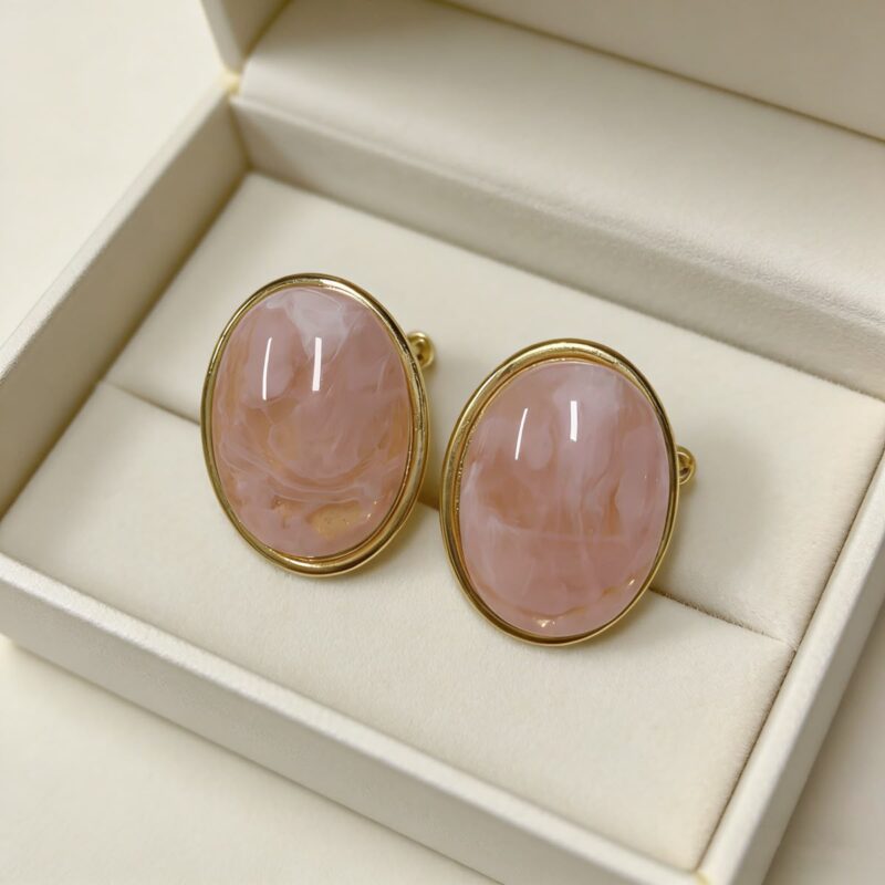 PINK PEARL-LIKE EARRINGS